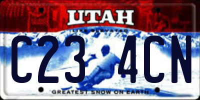 UT license plate C234CN