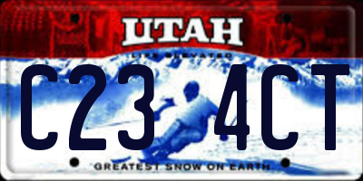 UT license plate C234CT