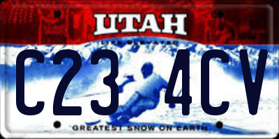 UT license plate C234CV