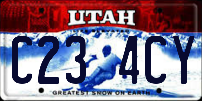 UT license plate C234CY