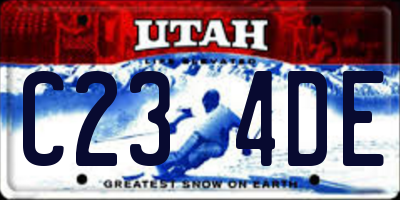 UT license plate C234DE