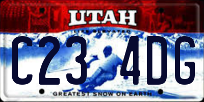 UT license plate C234DG