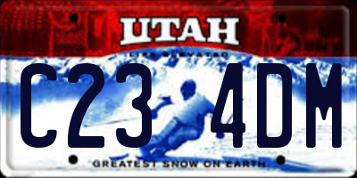 UT license plate C234DM