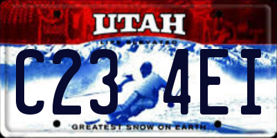 UT license plate C234EI