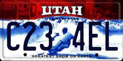 UT license plate C234EL