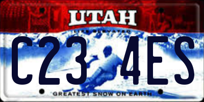 UT license plate C234ES