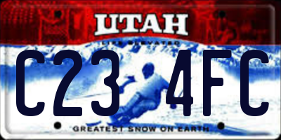 UT license plate C234FC