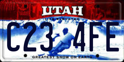 UT license plate C234FE
