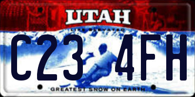 UT license plate C234FH