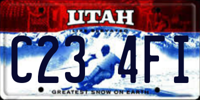 UT license plate C234FI