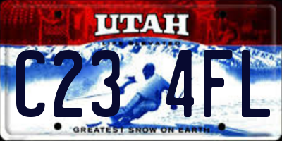 UT license plate C234FL