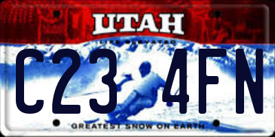 UT license plate C234FN