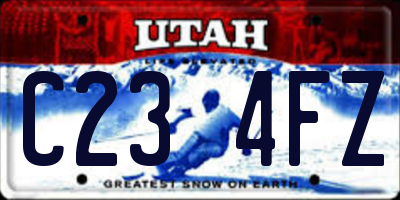 UT license plate C234FZ