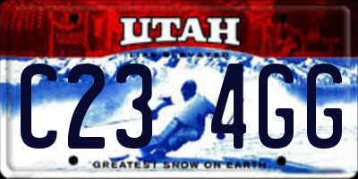 UT license plate C234GG