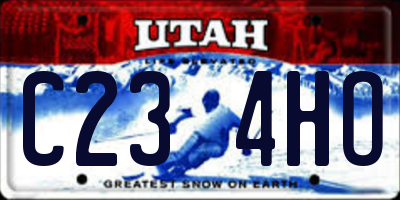 UT license plate C234HO