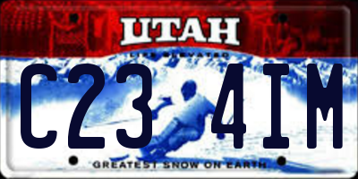 UT license plate C234IM