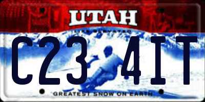 UT license plate C234IT