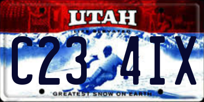 UT license plate C234IX
