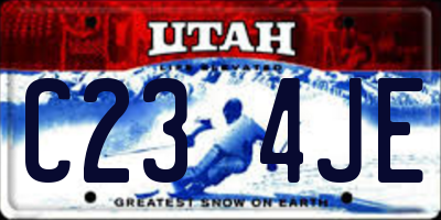 UT license plate C234JE