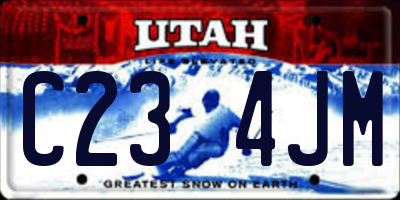 UT license plate C234JM