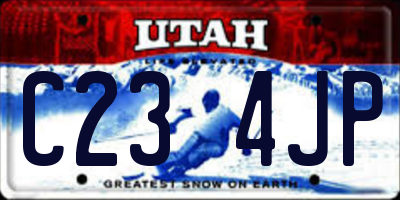 UT license plate C234JP
