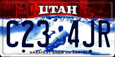 UT license plate C234JR