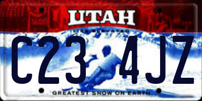 UT license plate C234JZ