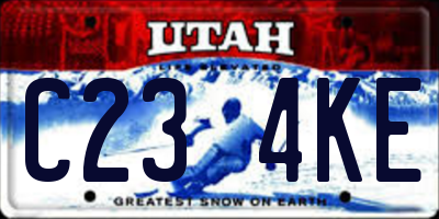 UT license plate C234KE