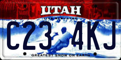 UT license plate C234KJ
