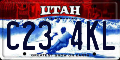 UT license plate C234KL