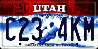UT license plate C234KM