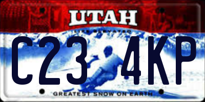 UT license plate C234KP