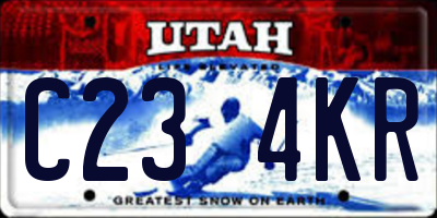 UT license plate C234KR