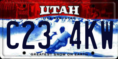 UT license plate C234KW