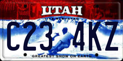 UT license plate C234KZ