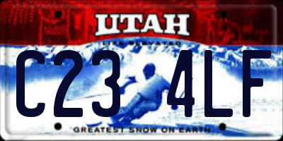 UT license plate C234LF