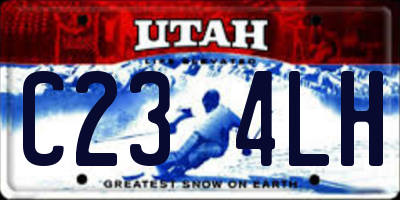 UT license plate C234LH