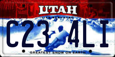 UT license plate C234LI