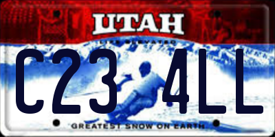 UT license plate C234LL