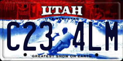 UT license plate C234LM