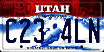 UT license plate C234LN