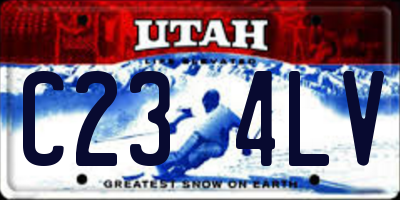 UT license plate C234LV