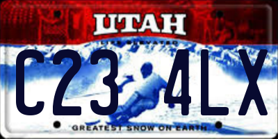 UT license plate C234LX
