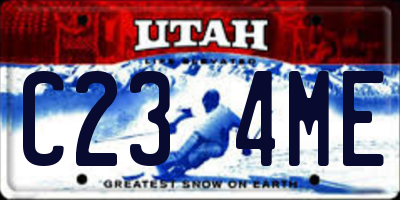 UT license plate C234ME
