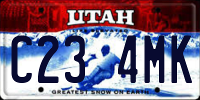 UT license plate C234MK