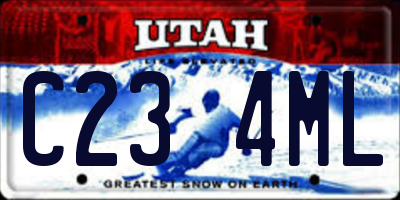 UT license plate C234ML