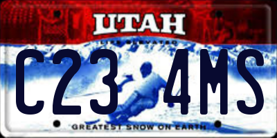 UT license plate C234MS