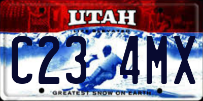 UT license plate C234MX
