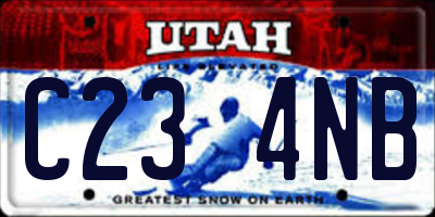 UT license plate C234NB