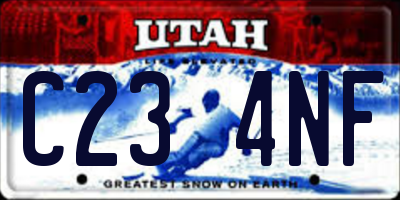 UT license plate C234NF